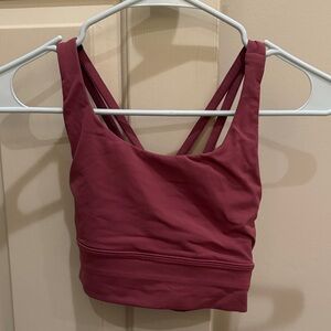 Lululemon Athletica Strappy Maroon Sports Bra